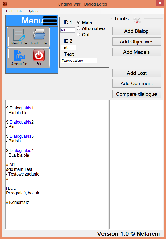 OW - Dialog Editor