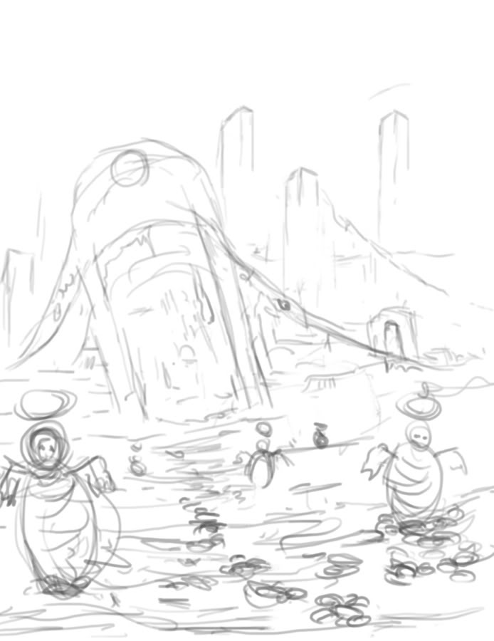 Świat bez nas - sketch 01