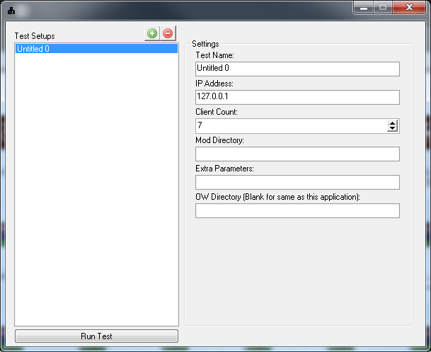 Test client setups